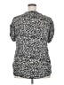 Maurices 100% Polyester Animal Print Silver Short Sleeve Blouse Size XXL - photo 2