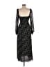 o.p.t 100% Polyester Black Green Casual Dress Size M - photo 2