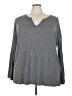 Suzanne Betro Gray Long Sleeve Top Size 4X - photo 1