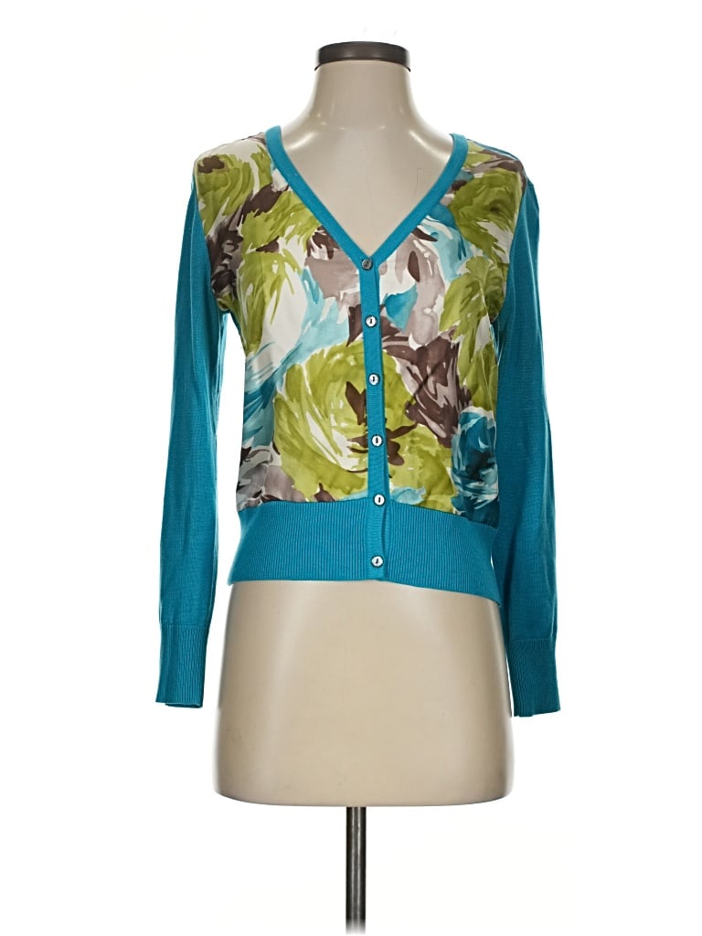 Pre-owned Talbots Cardigan Sweater In Teal