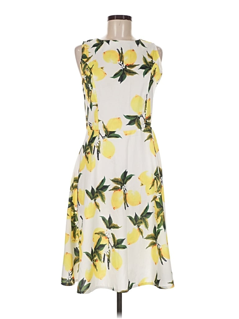 Pre-owned Unbranded Casual Dress In Yellow
