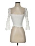 Aqua 100% Cotton White 3/4 Sleeve Top Size S - photo 1