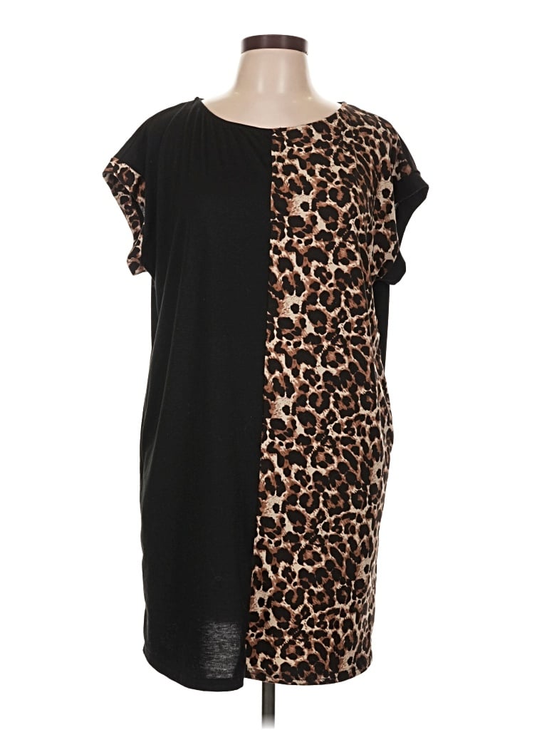 Pre-owned Shein Casual Dress In Black