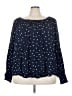 Terra & Sky 100% Rayon Polka Dots Blue Long Sleeve Blouse Size 3X - photo 1