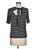 Unbranded Stripes Black Short Sleeve Top Size M - photo 2