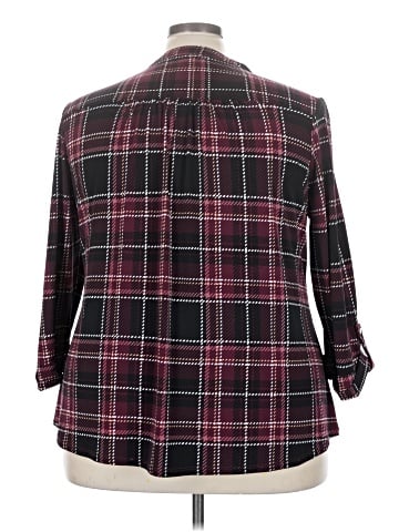 Roz & Ali 3/4 Sleeve Button-Down Shirt (view 2)