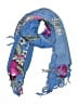 Hibiscus Collection 100% Rayon Blue Scarf One size - photo 1