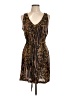 Walter Animal Print Brown Cocktail Dress Size L - photo 1