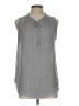 Ann Taylor LOFT 100% Polyester Gray Sleeveless Blouse Size L - photo 1