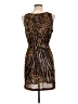 Walter Animal Print Brown Cocktail Dress Size L - photo 2