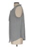 Ann Taylor LOFT 100% Polyester Gray Sleeveless Blouse Size L - photo 5