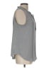 Ann Taylor LOFT 100% Polyester Gray Sleeveless Blouse Size L - photo 4