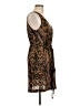 Walter Animal Print Brown Cocktail Dress Size L - photo 4