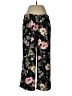 Express 100% Polyester Floral Black Casual Pants Size M - photo 2