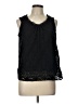 Elle 100% Polyester Black Sleeveless Blouse Size L - photo 1