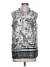 Talbots 100% Cotton Gray Sleeveless Blouse Size L - photo 1