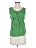 Max Studio 100% Linen Green Sleeveless T-Shirt Size XS - photo 1