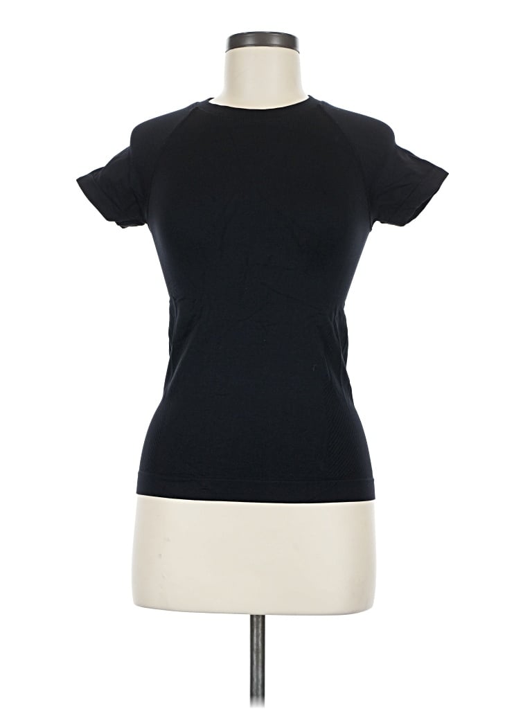 Pre-owned Unbranded Short Sleeve Turtleneck In Black