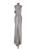 Sherri Hill Metallic Solid Silver Cocktail Dress Size 6 - photo 2
