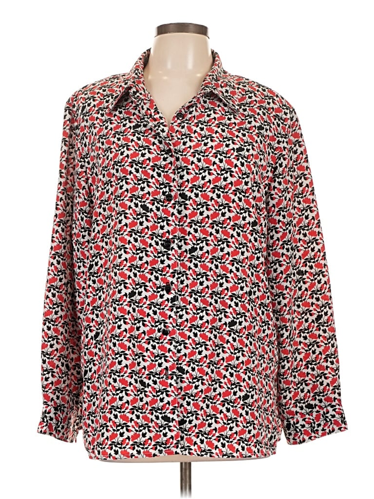 Pre-owned Unbranded Long Sleeve Blouse In Red