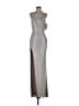 Sherri Hill Metallic Solid Silver Cocktail Dress Size 6 - photo 1
