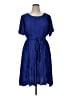 DKNY 100% Polyester Blue Casual Dress Size 16 - photo 1