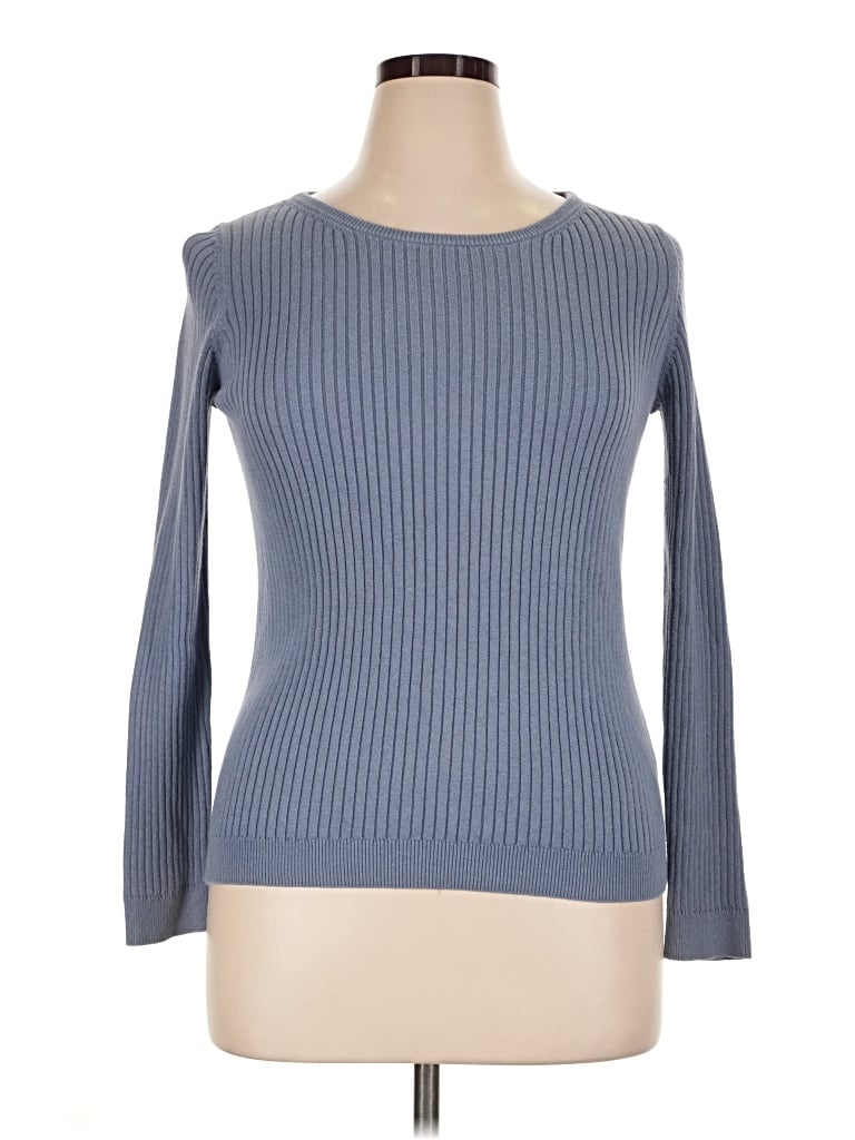 Pre-owned Uniqlo Long Sleeve Top Gray Boatneck Tops