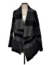 Theory Plaid Gray Wool Coat Size S - photo 1