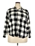 Universal Thread Checkered-gingham Black Long Sleeve Button-Down Shirt Size XXL - photo 1