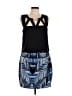 Bisou Bisou Graphic Blue Cocktail Dress Size 12 - photo 1