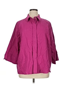 Zara 3/4 Sleeve Button-Down Shirt (view 1)
