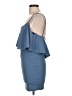 Symphony Solid Blue Cocktail Dress Size L - photo 5