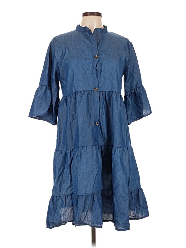 Pre-owned Unbranded Casual Dress In Blue