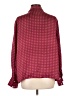 Free Assembly 100% Polyester Polka Dots Burgundy Long Sleeve Blouse Size L - photo 2