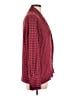 Free Assembly 100% Polyester Polka Dots Burgundy Long Sleeve Blouse Size L - photo 4