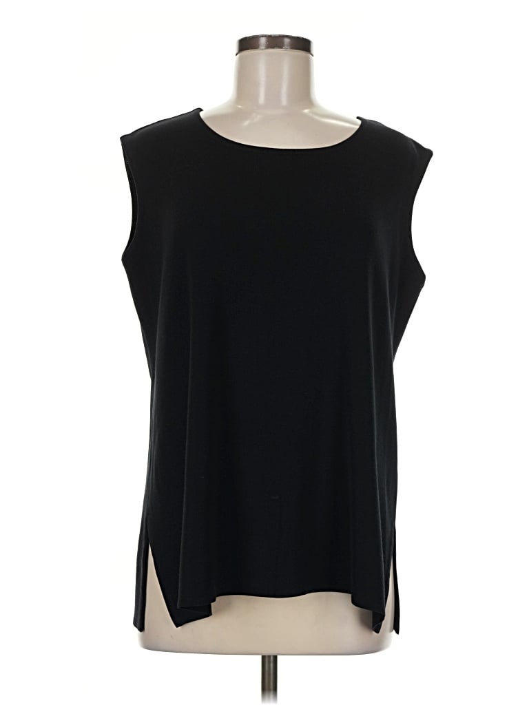 Pre-owned Misook Sleeveless Blouse In Black