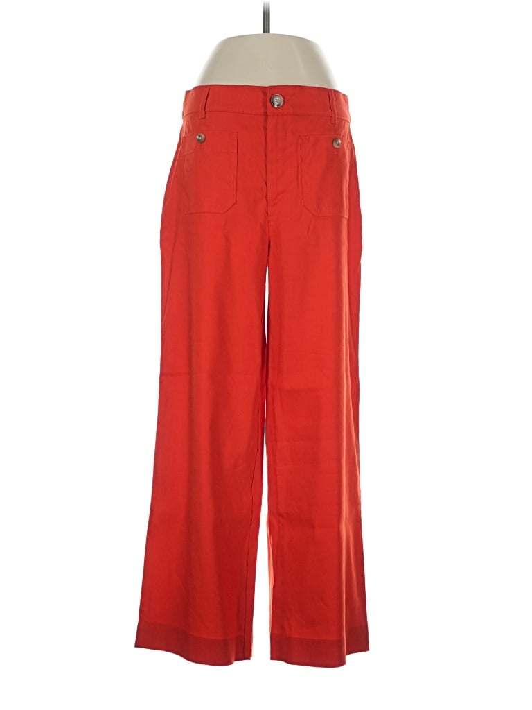 Pre-owned Ann Taylor Loft Linen Pants In Red