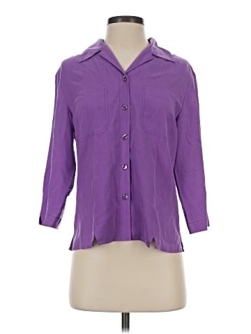 Anna and Frank 3/4 Sleeve Silk Top (view 1)