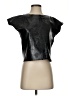 Humanoid 100% Leather Black Short Sleeve Top Size XS - photo 1