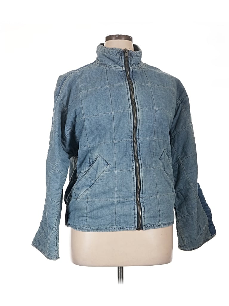 Pre-owned Free People Denim Jacket In Blue