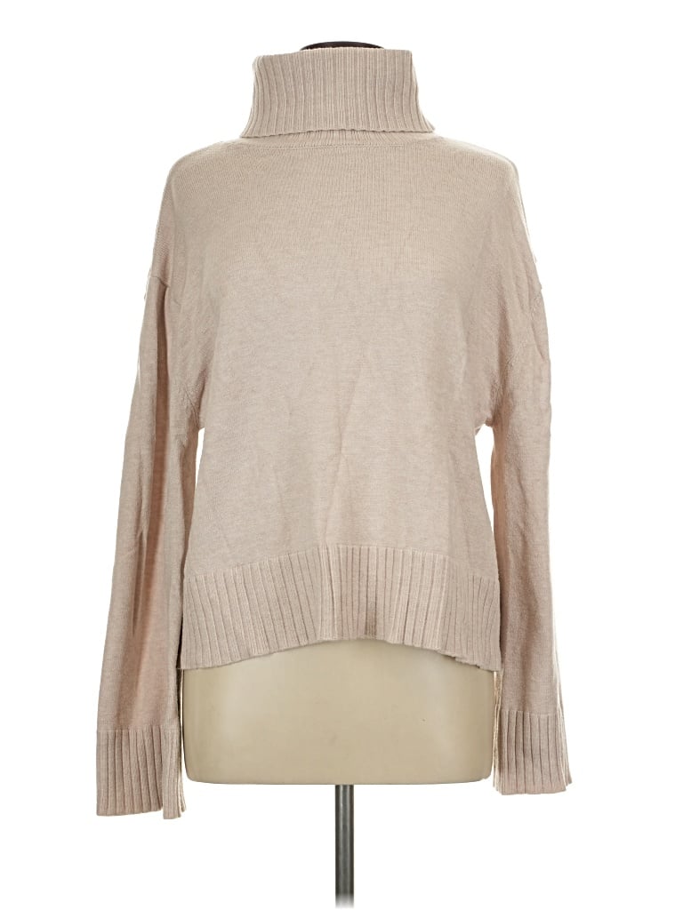 Pre-owned Laundry By Shelli Segal Turtleneck Sweater In Tan