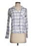 Blue Rain 100% Rayon Plaid Purple Long Sleeve Blouse Size XS - photo 1