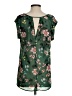 CAbi 100% Polyester Floral Green Short Sleeve Blouse Size S - photo 2