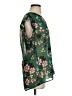CAbi 100% Polyester Floral Green Short Sleeve Blouse Size S - photo 4