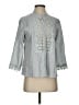 Unbranded 100% Cotton Gray 3/4 Sleeve Blouse Size S - photo 1