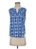 The Impeccable Pig 100% Polyester Blue Sleeveless Blouse Size S - photo 1