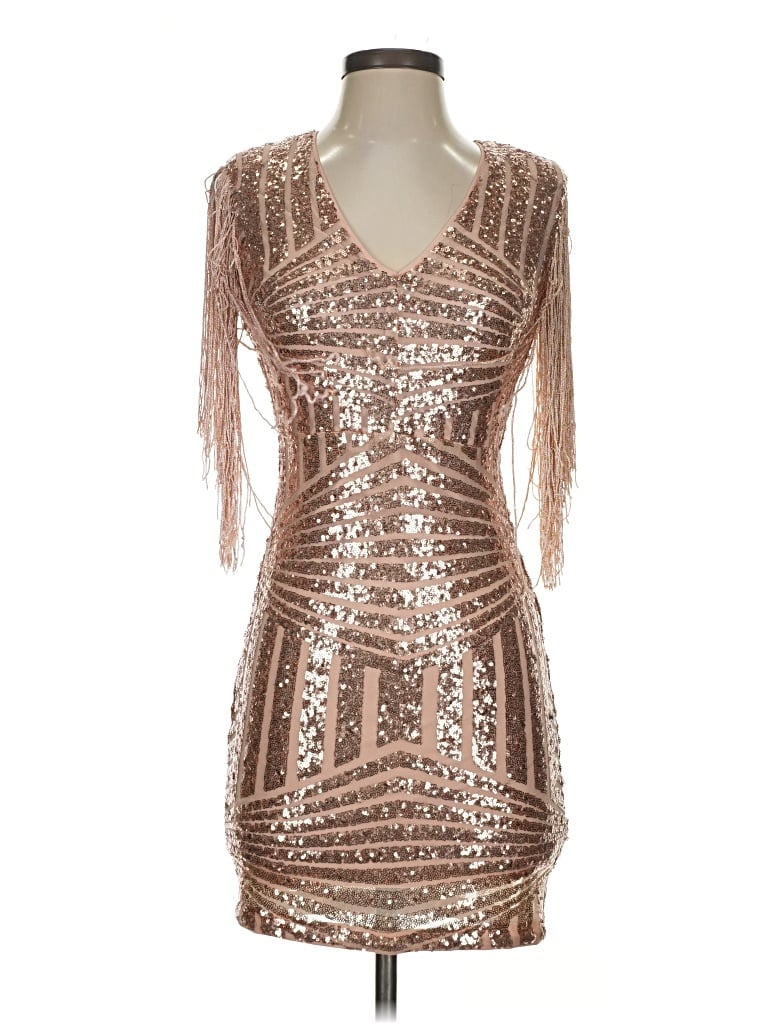 Pre-owned Forever 21 Cocktail Dress In Gold