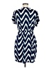 Corey P. Chevron-herringbone Blue Casual Dress Size M - photo 2