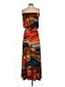 S-Twelve Print Brown Casual Dress Size S - photo 2