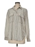 Massimo Dutti Stripes Ivory Long Sleeve Button-Down Shirt Size 6 - photo 1